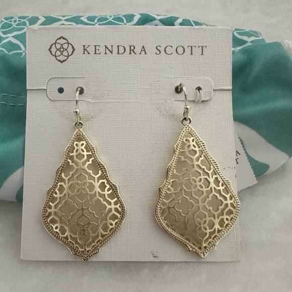 Addie Gold Drop Earrings in Gold Filigree Mix - Picture 3 of 6
